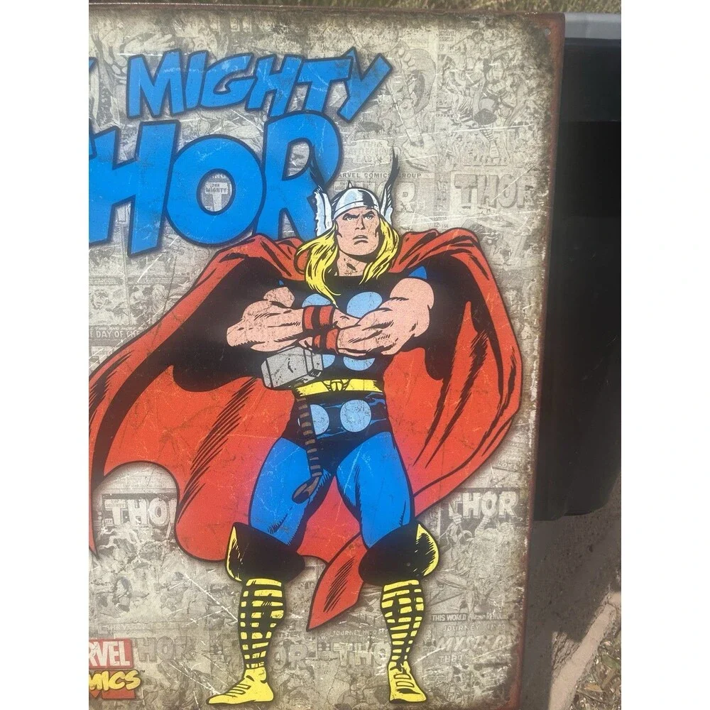 Marvel The Mighty Thor Metal Tin Sign 16”x12” Desperate Enterprises 2012 New